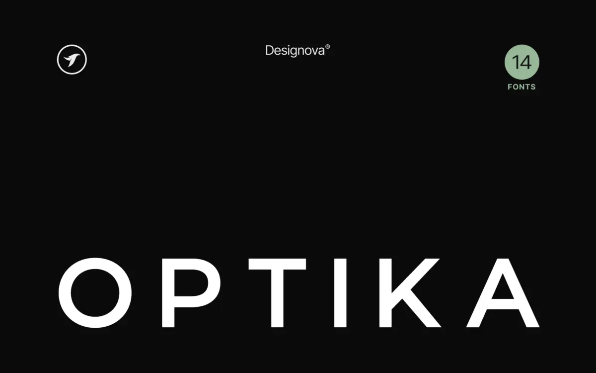 Optika: a Swiss-leaning minimalist sans built for logotypes and headlines