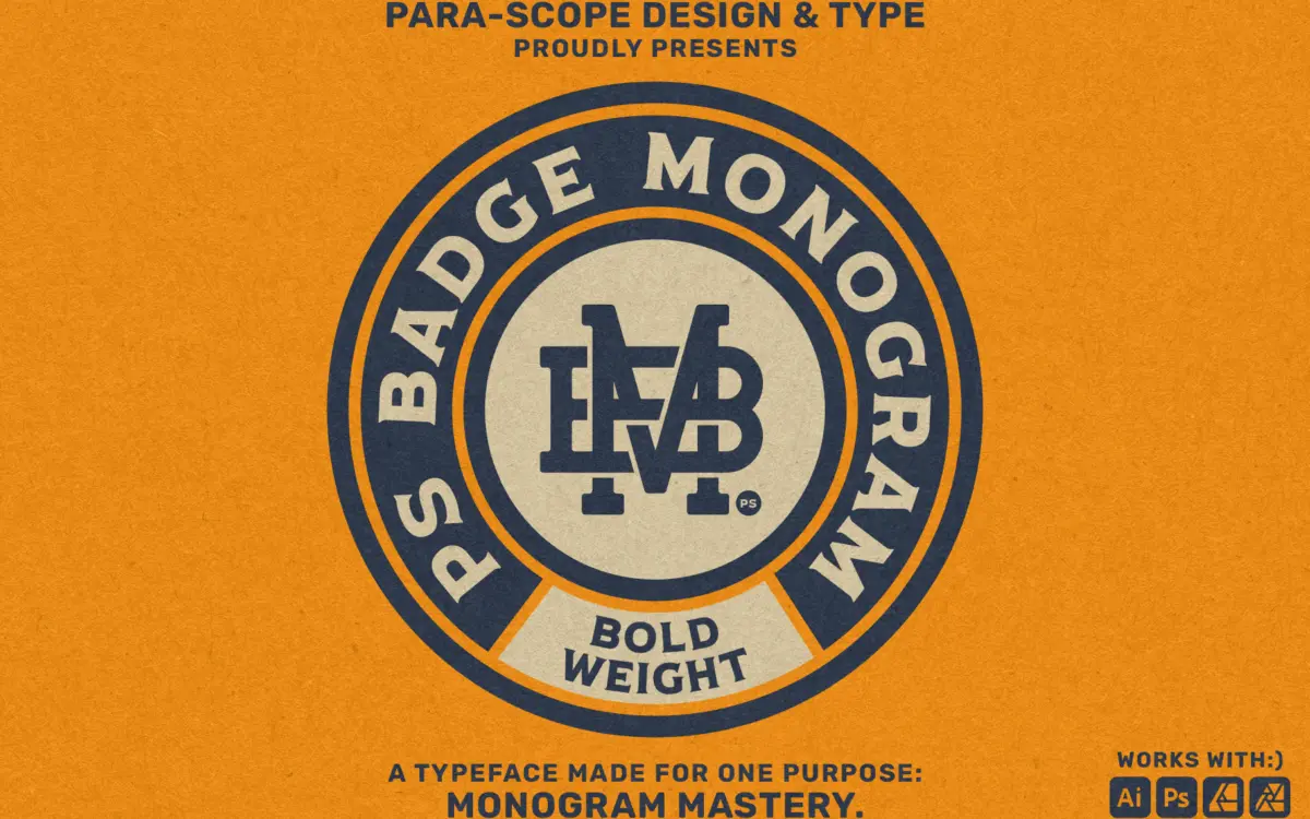 PS Badge Monogram Bold: A Slab-Serif Monogram Generator for Fast Badge Logos