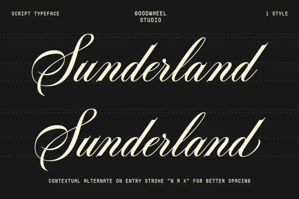 Bantley Script specimen — Use cases