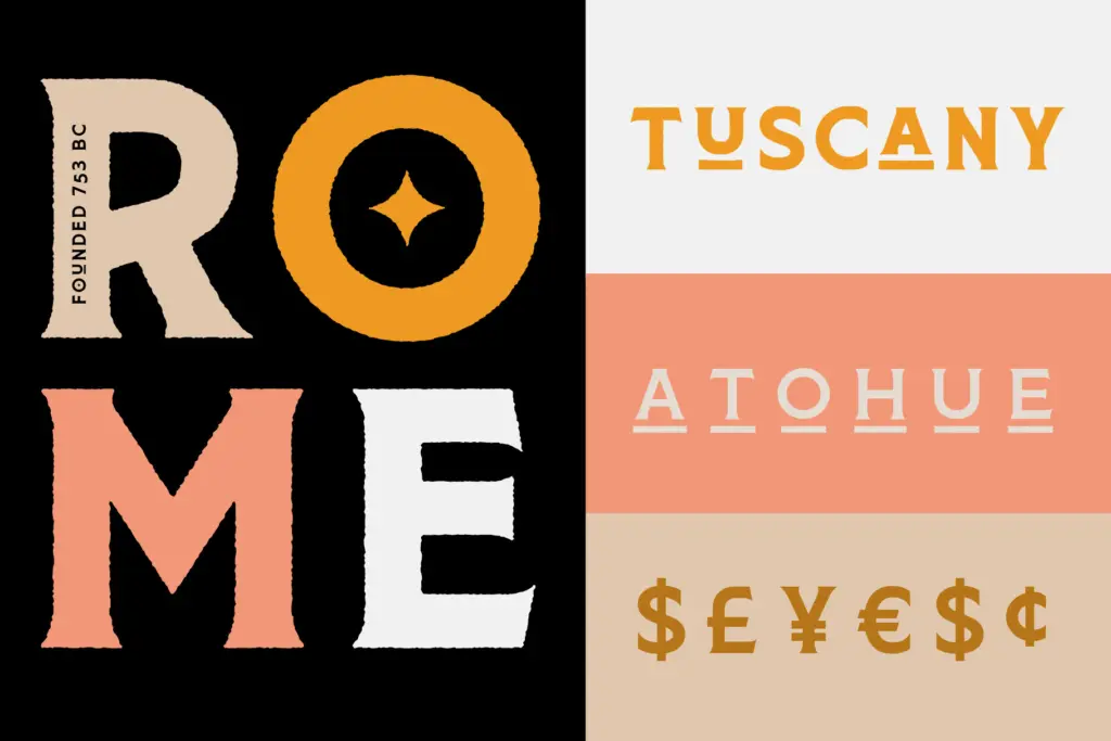 Storica specimen — Design style