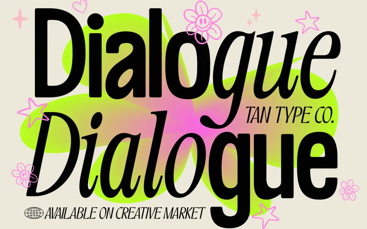 TAN - Dialogue: a sans-and-italic duo for branding and editorial headlines