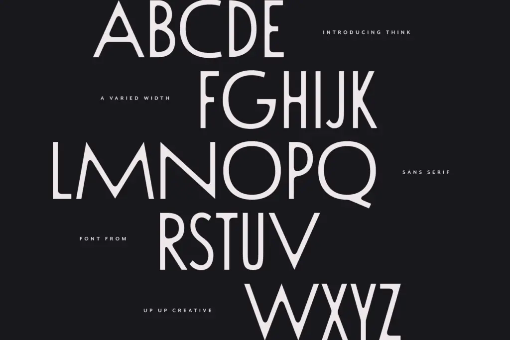 Think Sans specimen — Design style