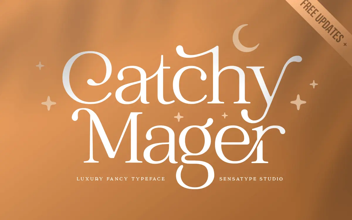 Catchy Mager: a ligature-heavy script for logotypes and label work