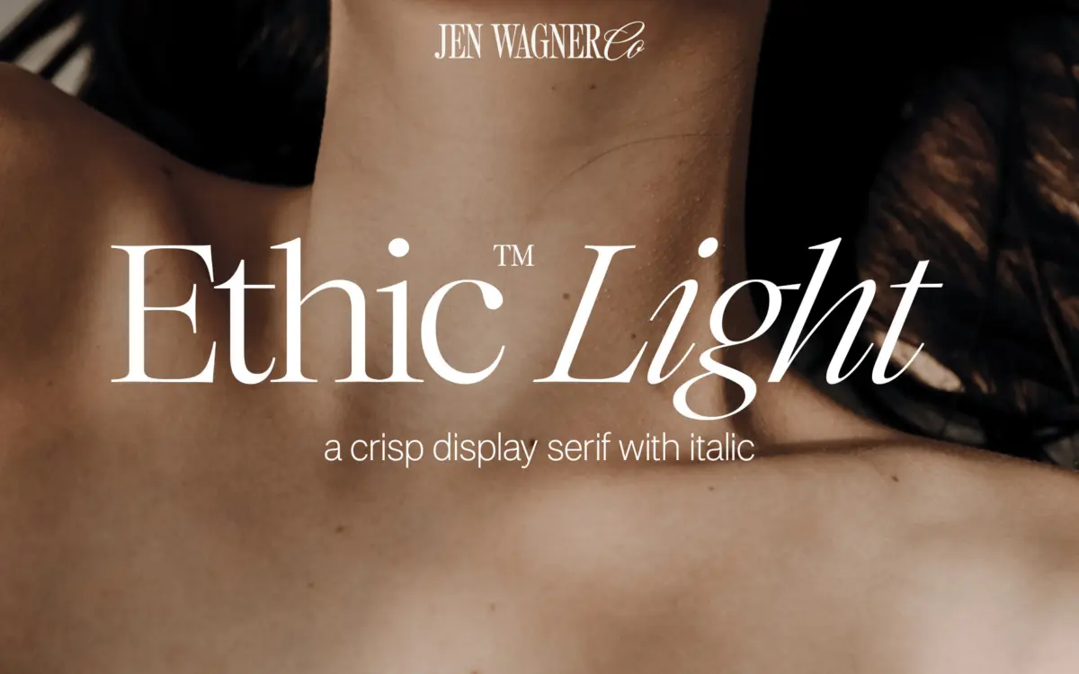 Ethic Light: a crisp display serif for restrained, editorial branding
