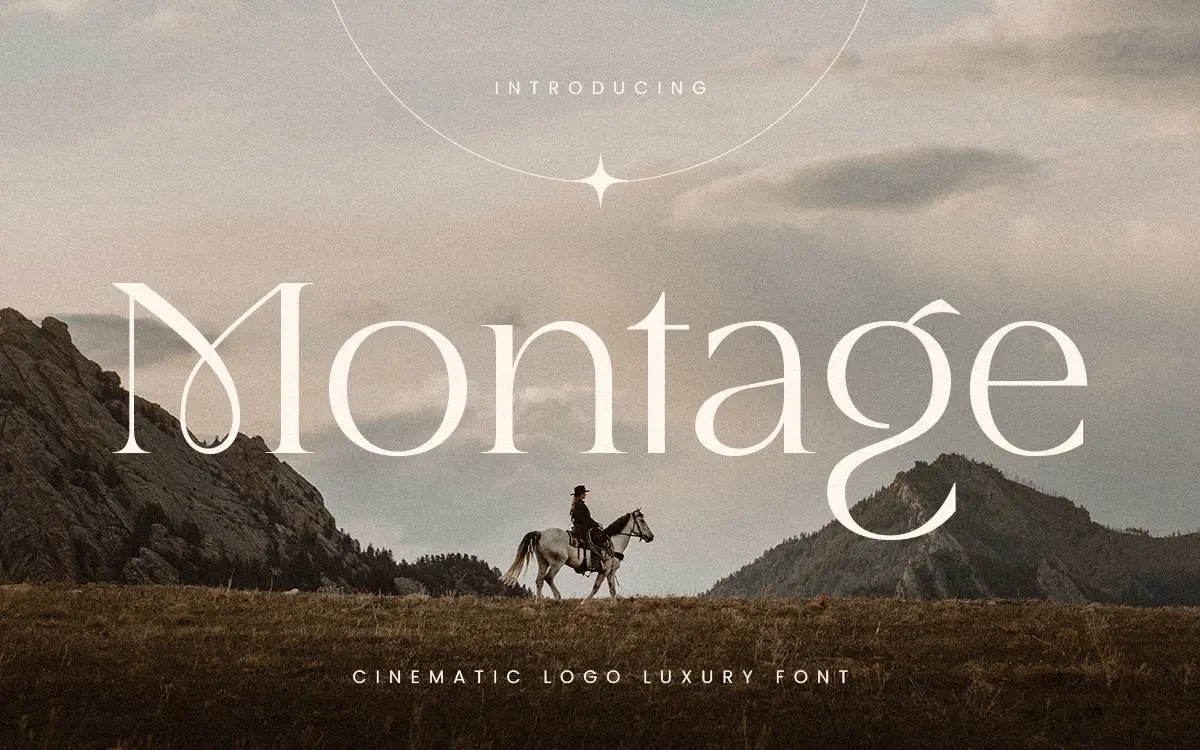 Montage: a cinematic serif for luxury logos and high-end branding