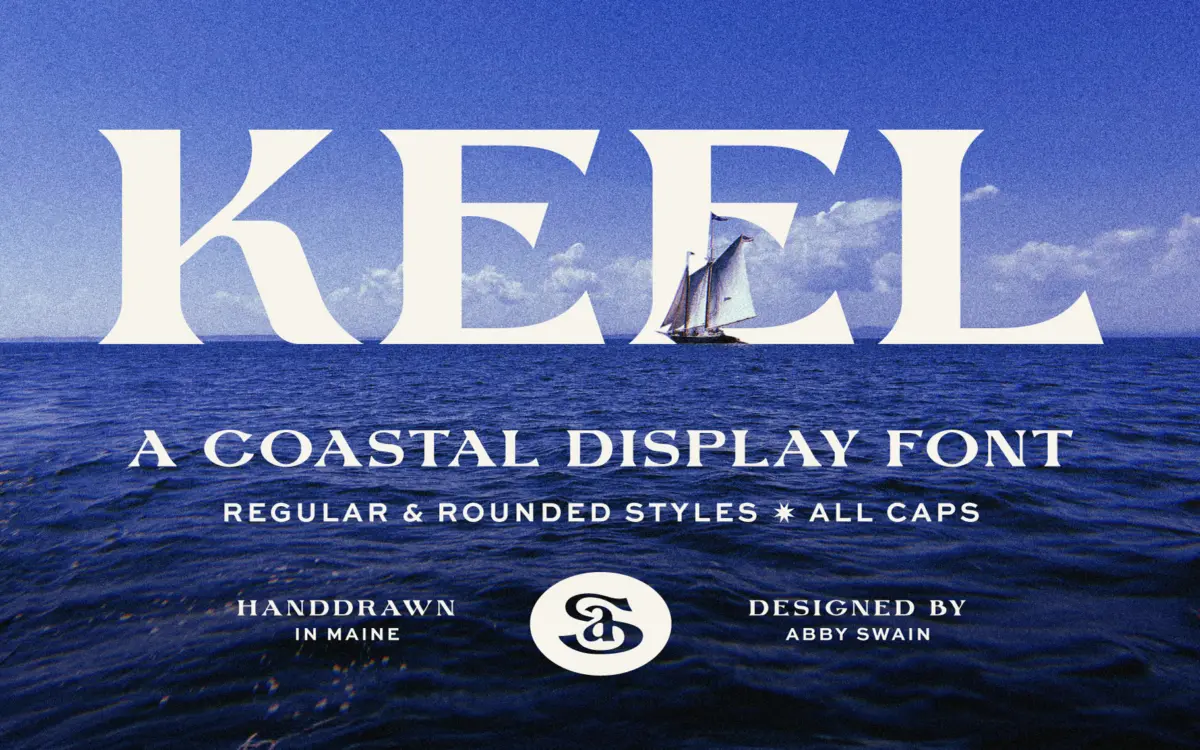 Keel: a hand-drawn coastal serif for signage and seaside branding