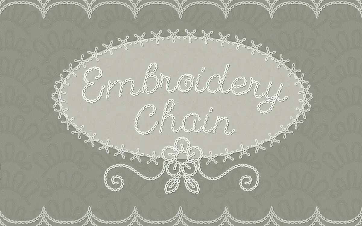 Embroidery Cursive Chainstitch: a stitched-look script for craft and packaging