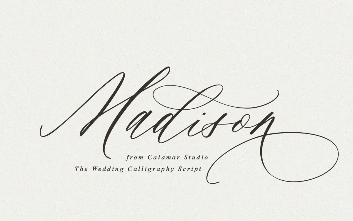 Saint Viet: a light modern calligraphy script for wedding suites