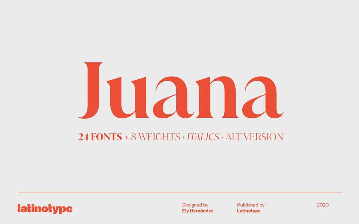 Juana: a high-contrast serif family built for editorial headlines