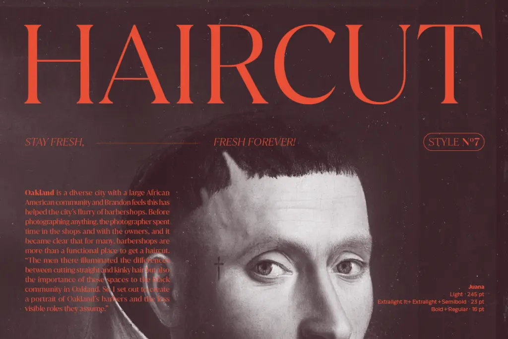 Juana specimen — Design style