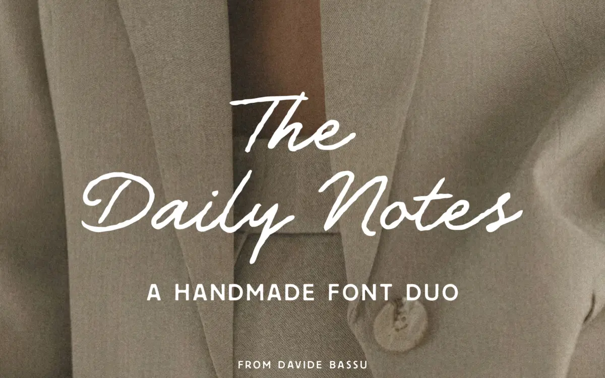 The Daily Notes: a handwritten script and sans duo for boutique branding