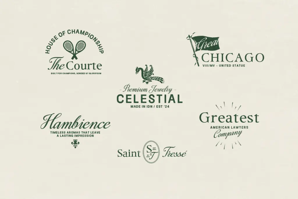 Royale Couture specimen — Character set and features