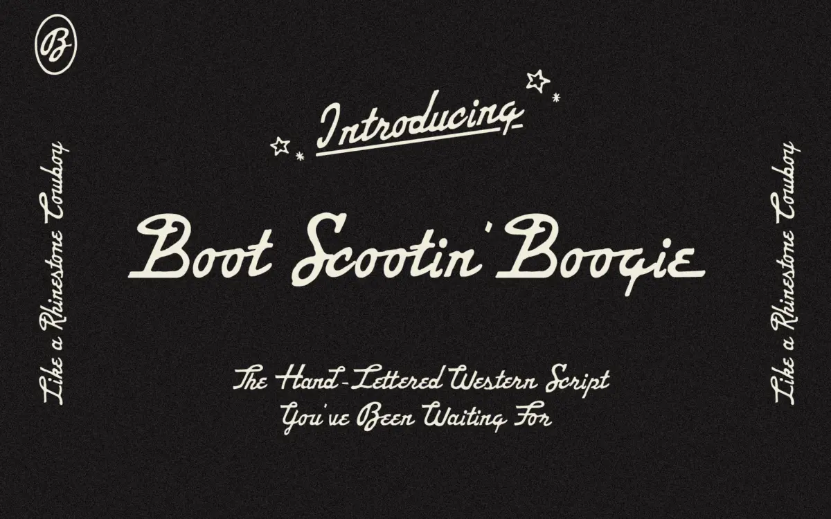 Boot Scootin' Boogie Script: a Western-flavoured hand-lettered script