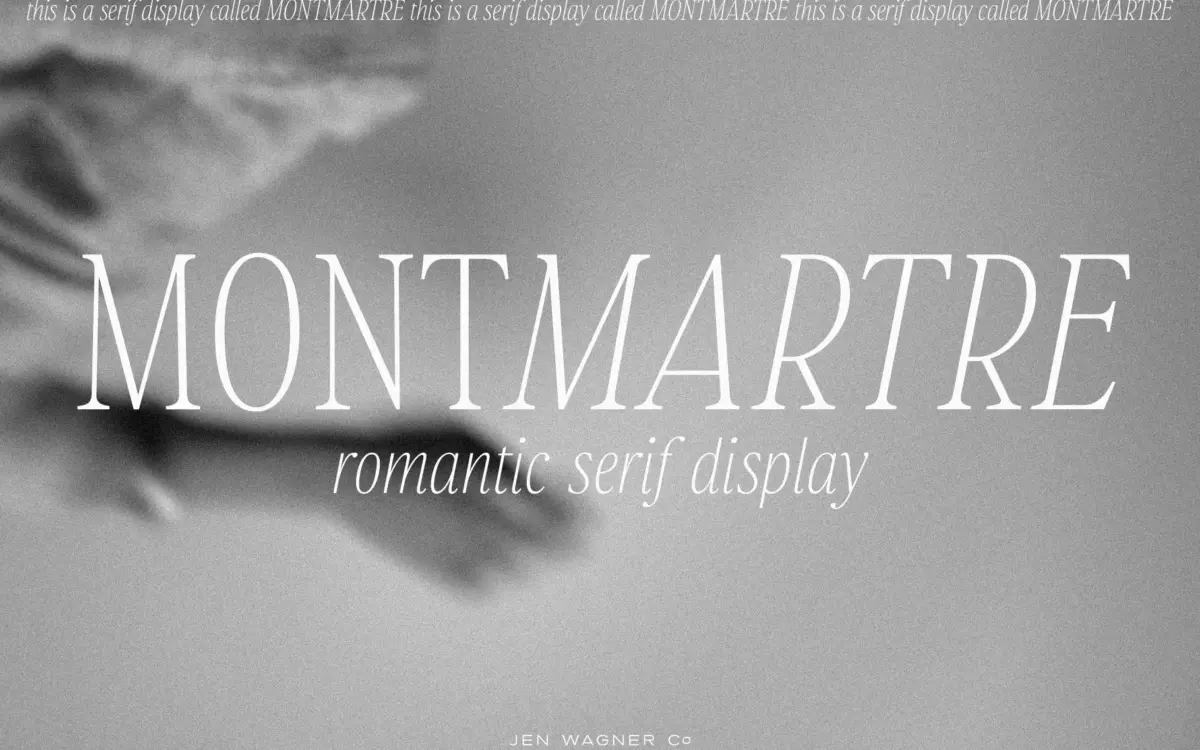 Montmartre: a thin romantic serif for quotes and delicate branding