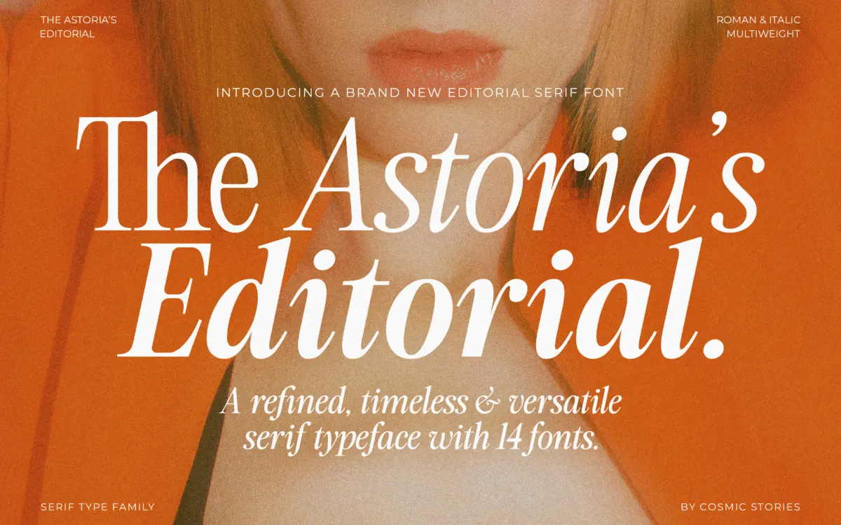 The Astoria's Editorial Serif: a retro-inflected serif family for magazine work