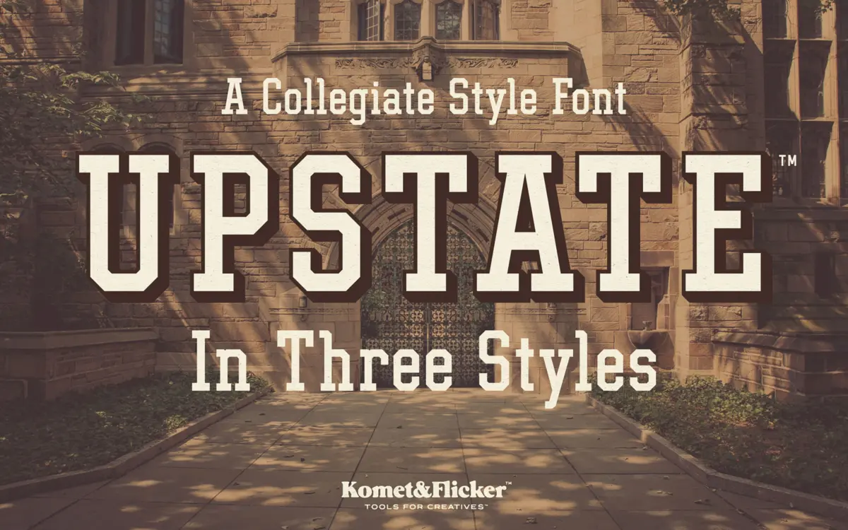 Upstate: A Collegiate Slab Serif for Athletic and Varsity Branding