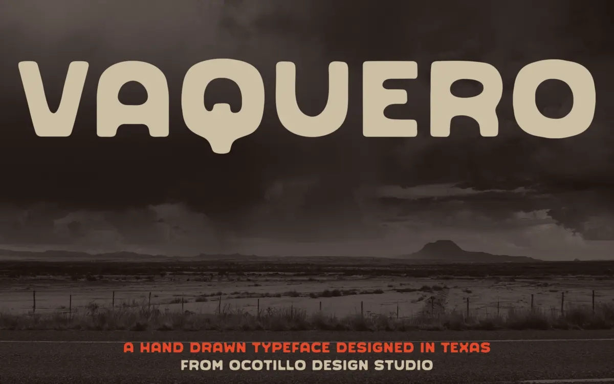 Vaquero: a weathered western sans for rodeo posters and rustic branding