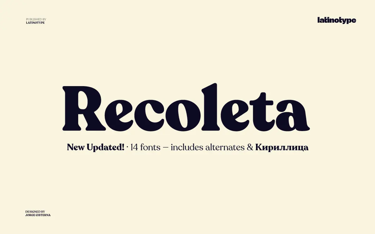 Recoleta: a rounded serif built for warm, confident headlines