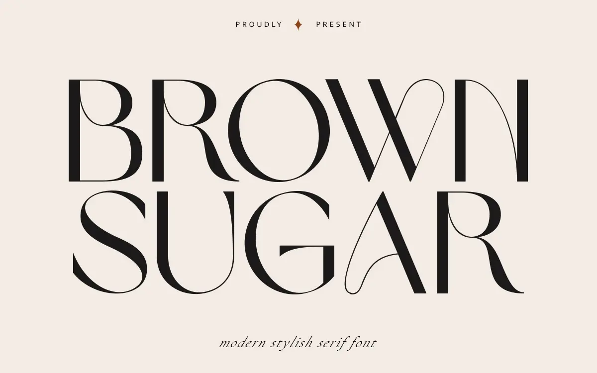 Brown Sugar: an uppercase display serif for posters and badges