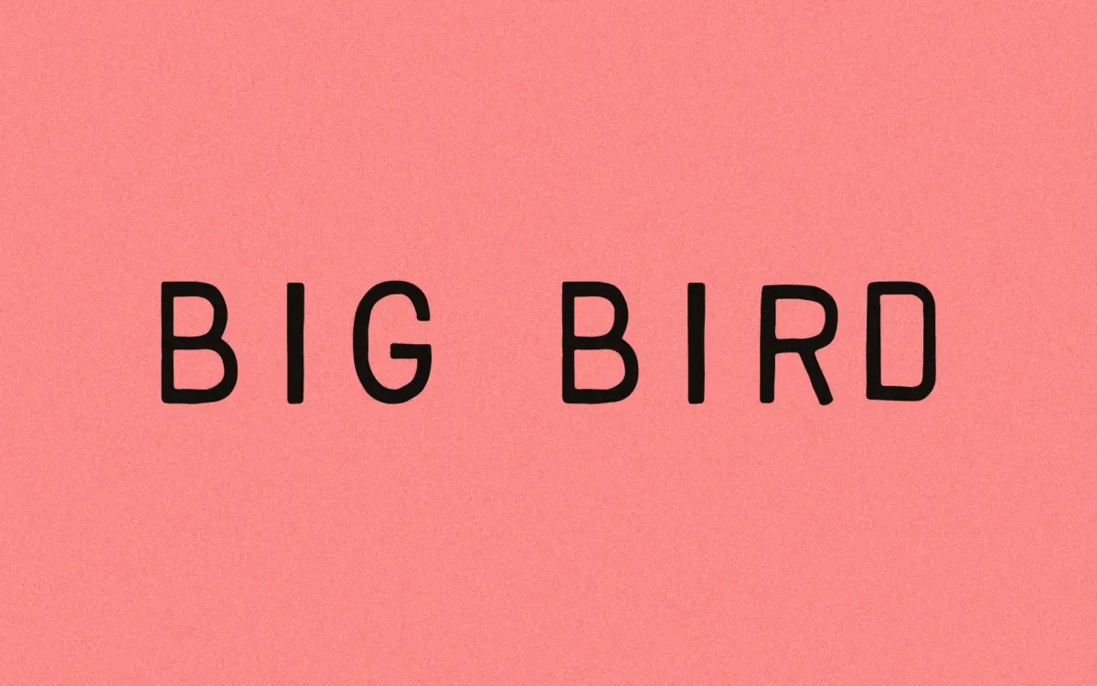 Big Bird: a rough-edged stamp face for vintage marks and labels