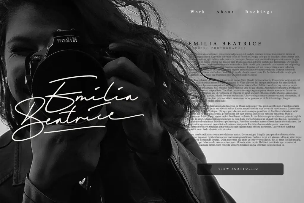 Signatera specimen — Design style