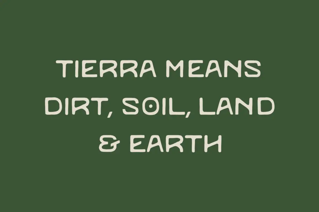 Tierra specimen — Character set and features
