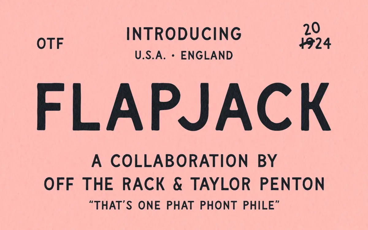 Flapjack: a hand-painted sign font for logos and vintage branding