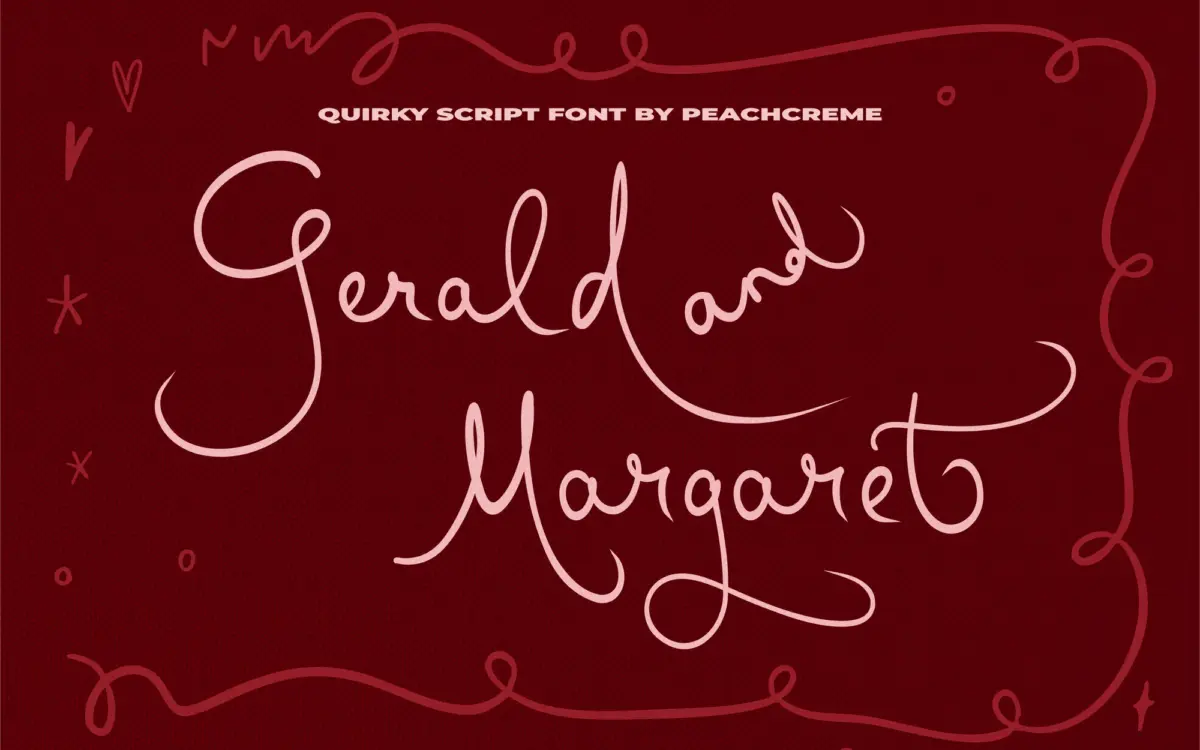 Gerald and Margaret: A Loose, Warm Script for Casual Branding Work