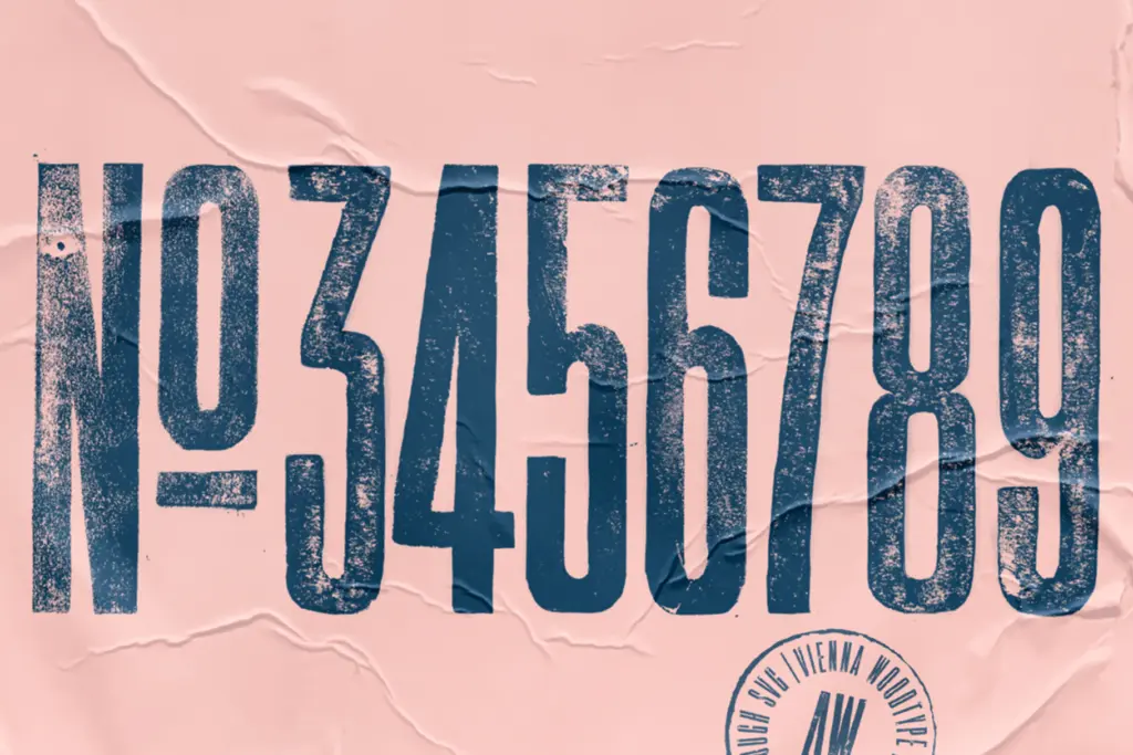 Vienna Woodtype specimen — Design style