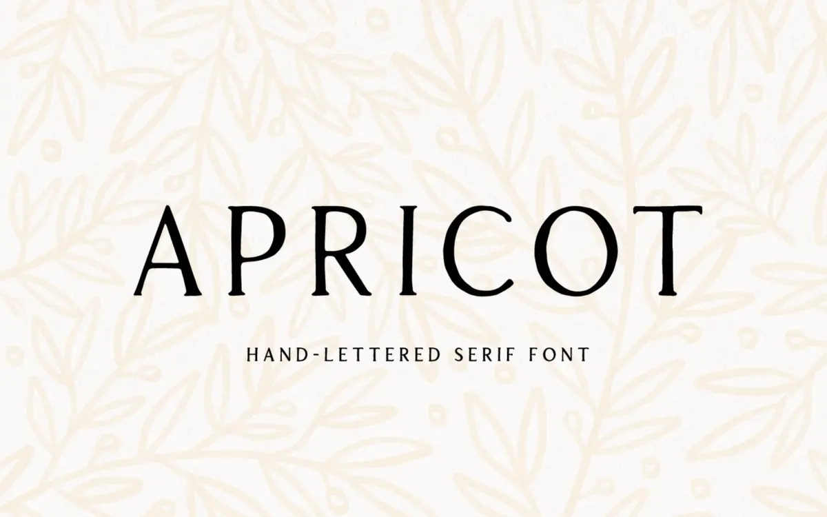 Apricot: a hand-drawn uppercase serif for soft, feminine branding