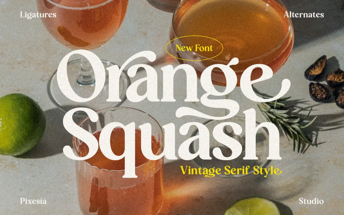 Orange Squash: A Chunky Vintage Serif for Bold, Retro Headlines