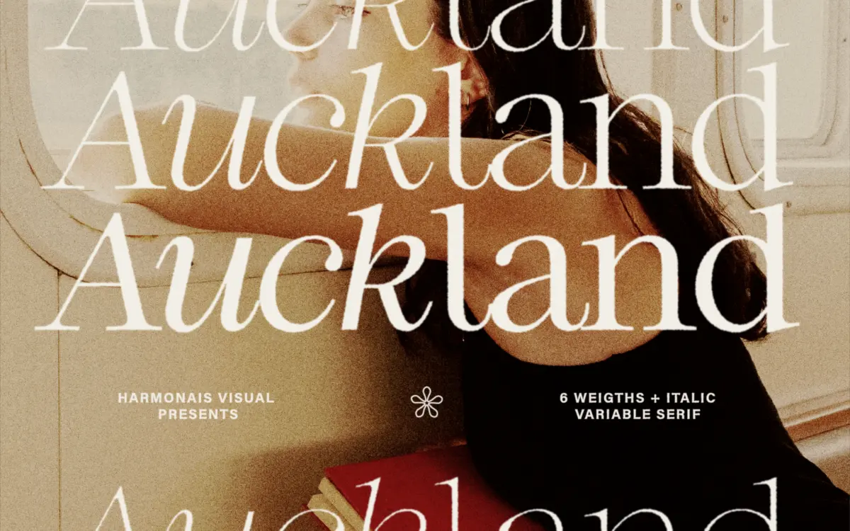 Auckland Variable Serif: a six-weight serif family for branding and social layouts