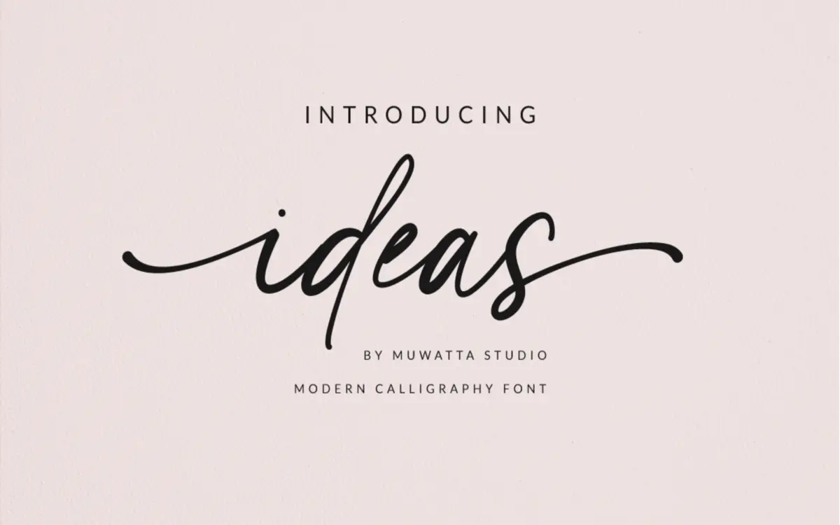 Ideas Script: a hand-lettered connecting script for invitations and branding