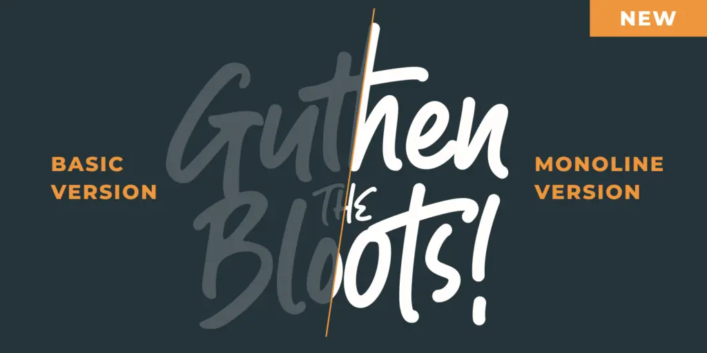 Guthen Bloots specimen — Design style