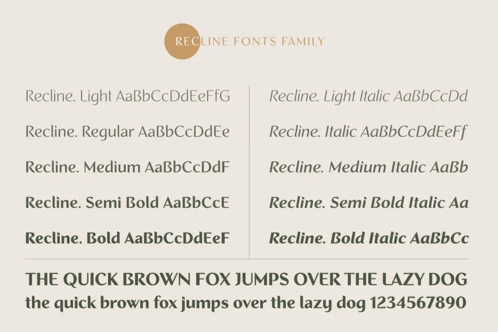 Recline specimen — Design style