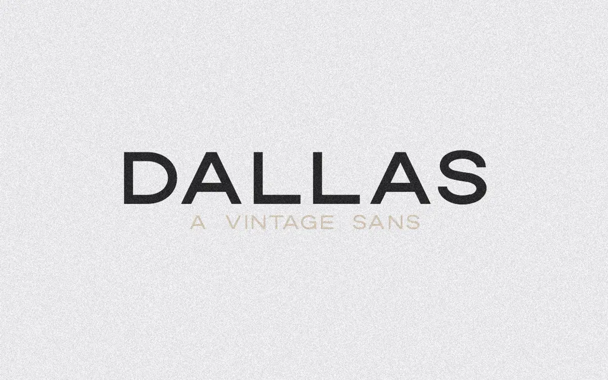 Dallas: an all-caps vintage sans built for badges and logo work