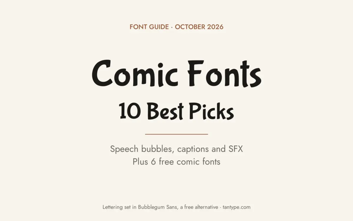 Best comic fonts for comic lettering: speech bubble, caption and sound effect fonts from Creative Market plus free comic fonts