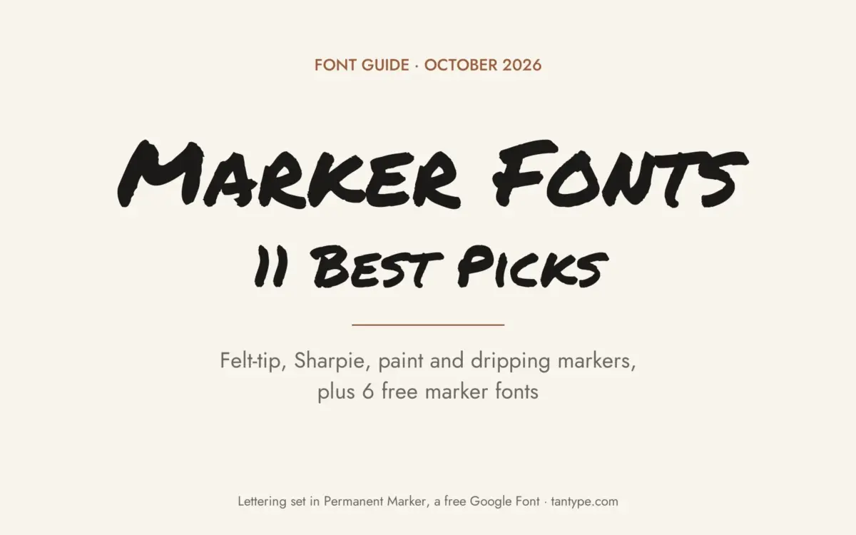 Best marker font guide: 11 Creative Market marker fonts for posters, packaging and signs, plus free marker fonts from Google Fonts