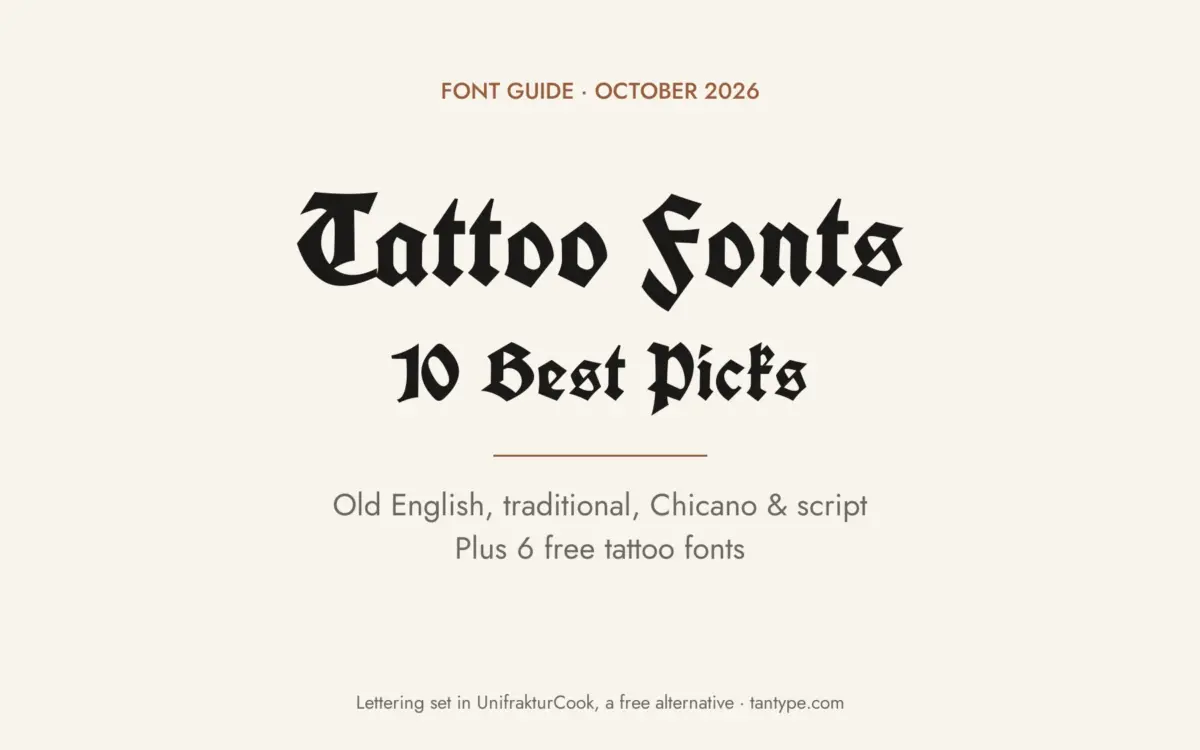 Best tattoo fonts: Old English, Chicano, traditional banner and script tattoo lettering fonts from Creative Market, plus free options