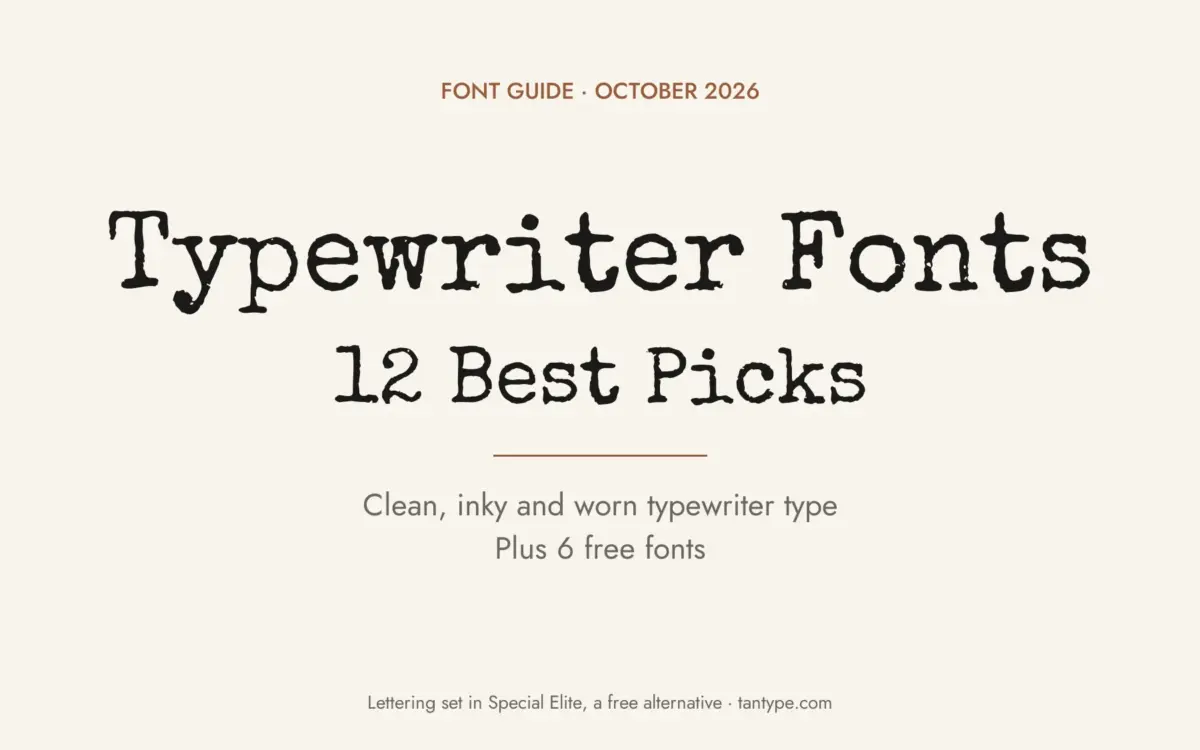 Best typewriter font picks: distressed and clean typewriter fonts from Creative Market, plus free Courier-style options