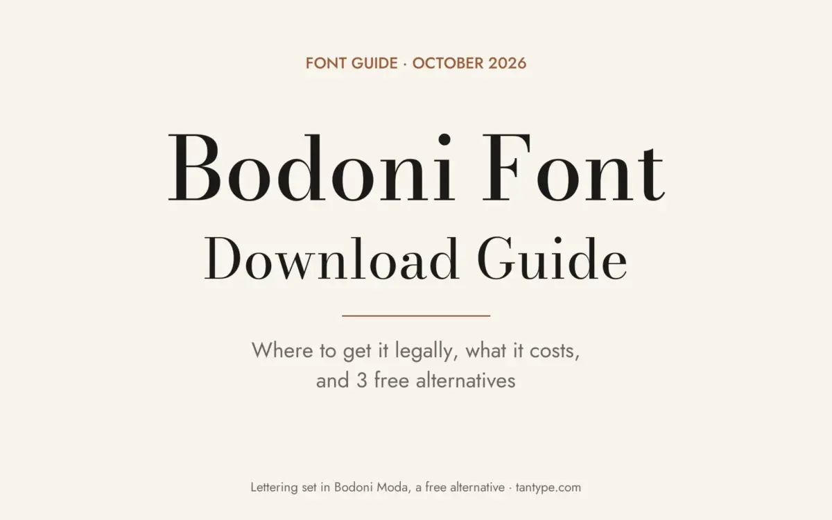 Bodoni font free download guide: the free Bodoni Moda, Bodoni 72 on Mac, Bodoni MT in Office, paid versions and 3 free alternatives