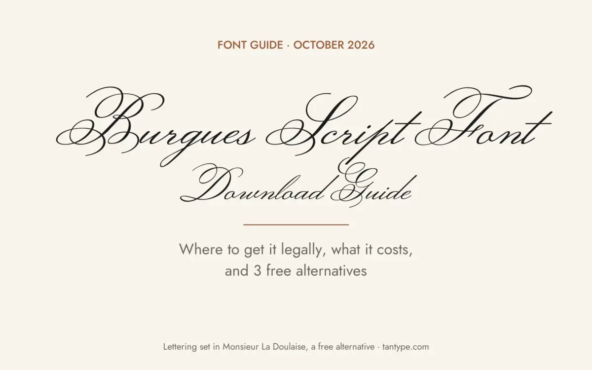 Burgues Script font free download guide: commercial Sudtipos font, legal licensing and 3 free alternatives