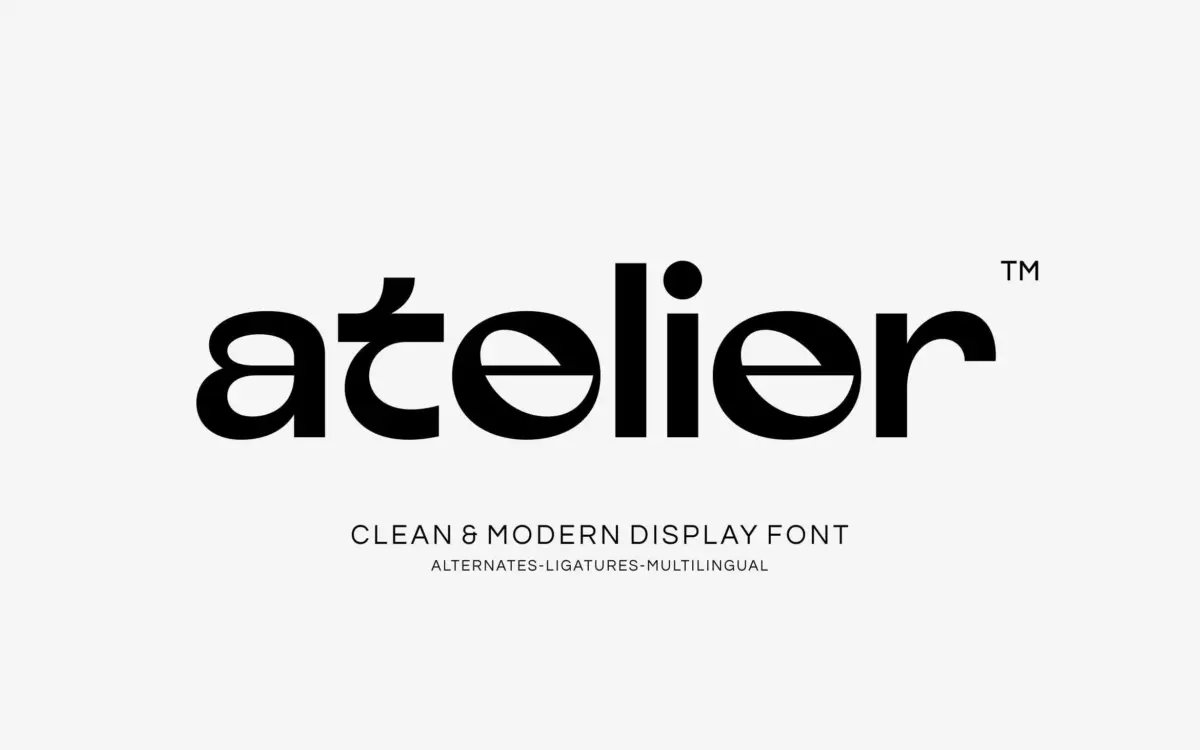 Atelier: a geometric display sans for logotypes and headline work
