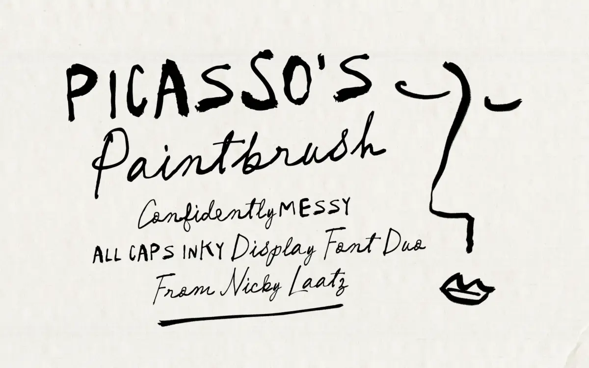 Picasso's Paintbrush: a wild inked script duo for rebellious branding