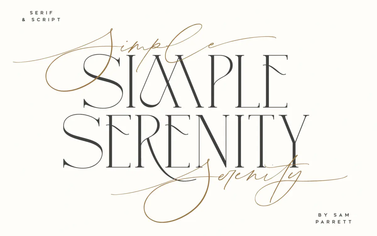 Simple Serenity Serif & Script: a restrained pairing for wedding and editorial work