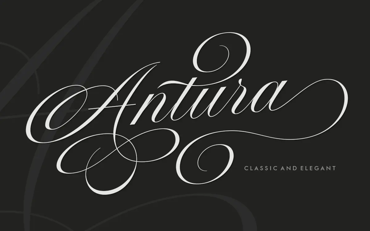 Antura Script: a copperplate-inflected script for formal invitations and labels