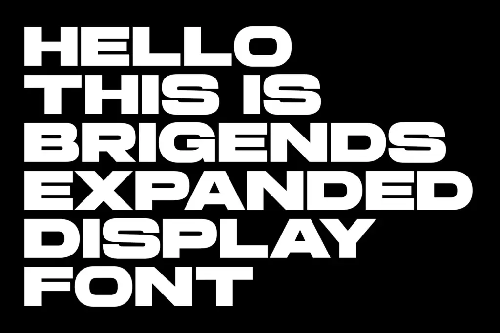 Brigends Expanded specimen — Design style