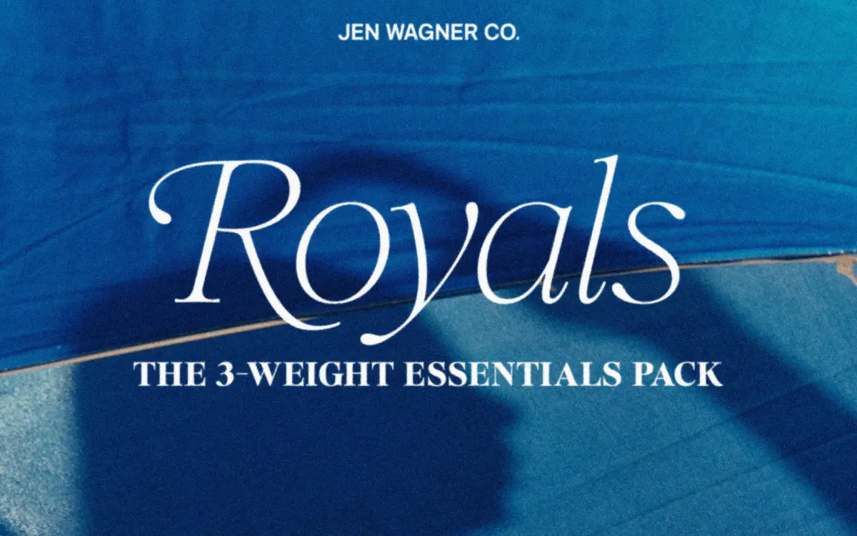 Royals Serif Essentials: a refined three-weight serif for brand headers
