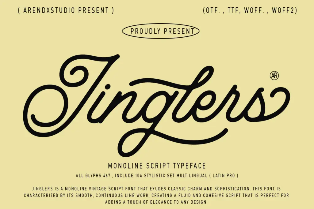 Jinglers specimen — Design style