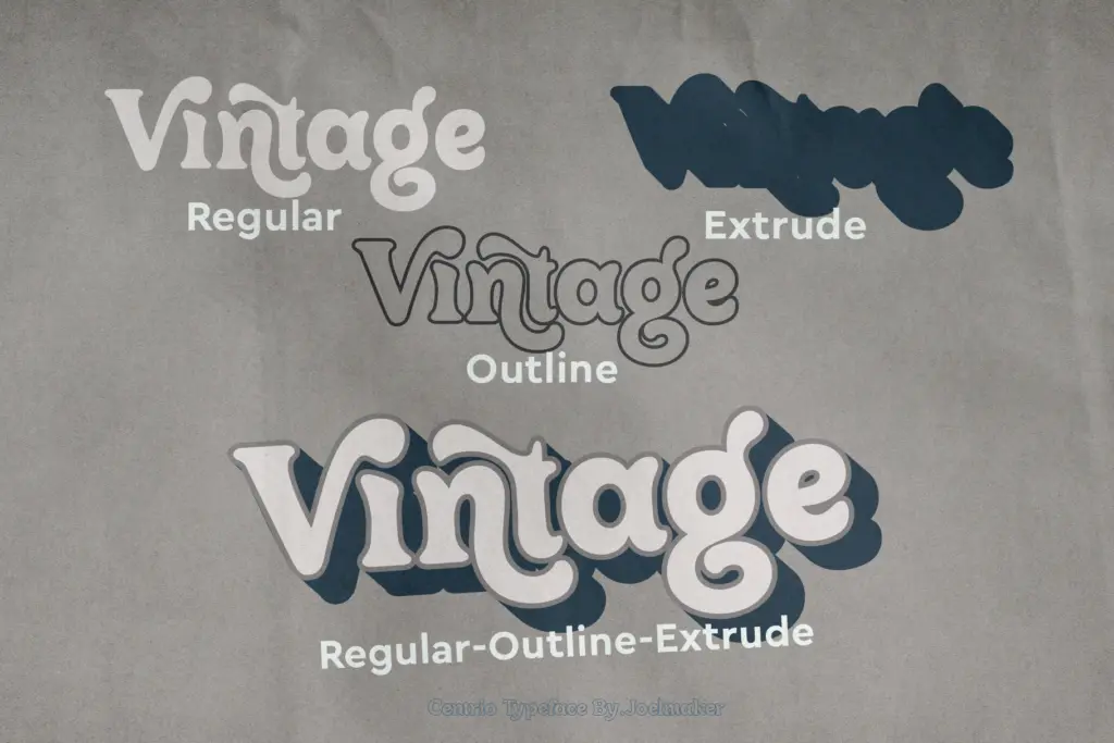 Centrio Typeface specimen — Use cases